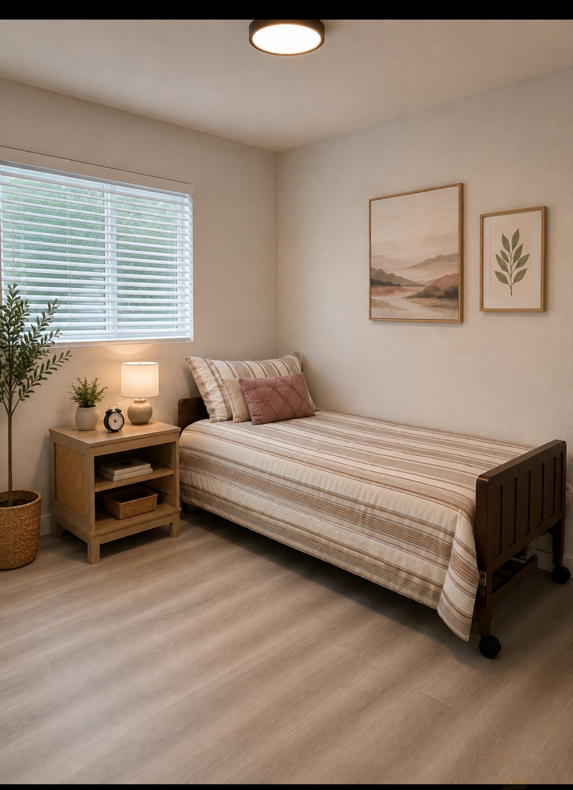 Comfortable resident bedroom at Alora Care AFH